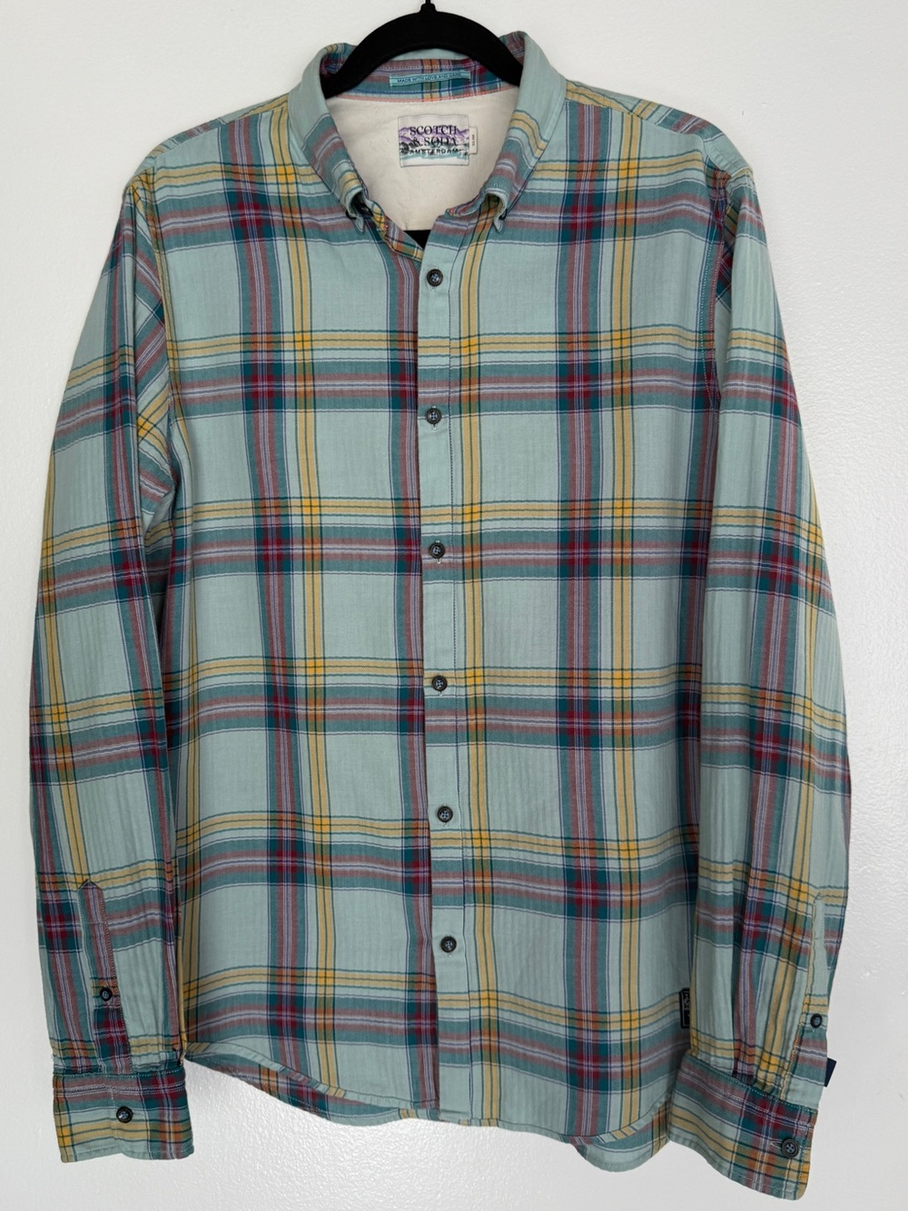 Scotch & Soda Plaid Long-Sleeve Button-Down Shirt